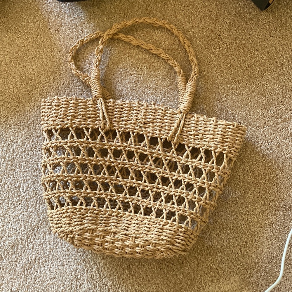 Zara straw tote bag
